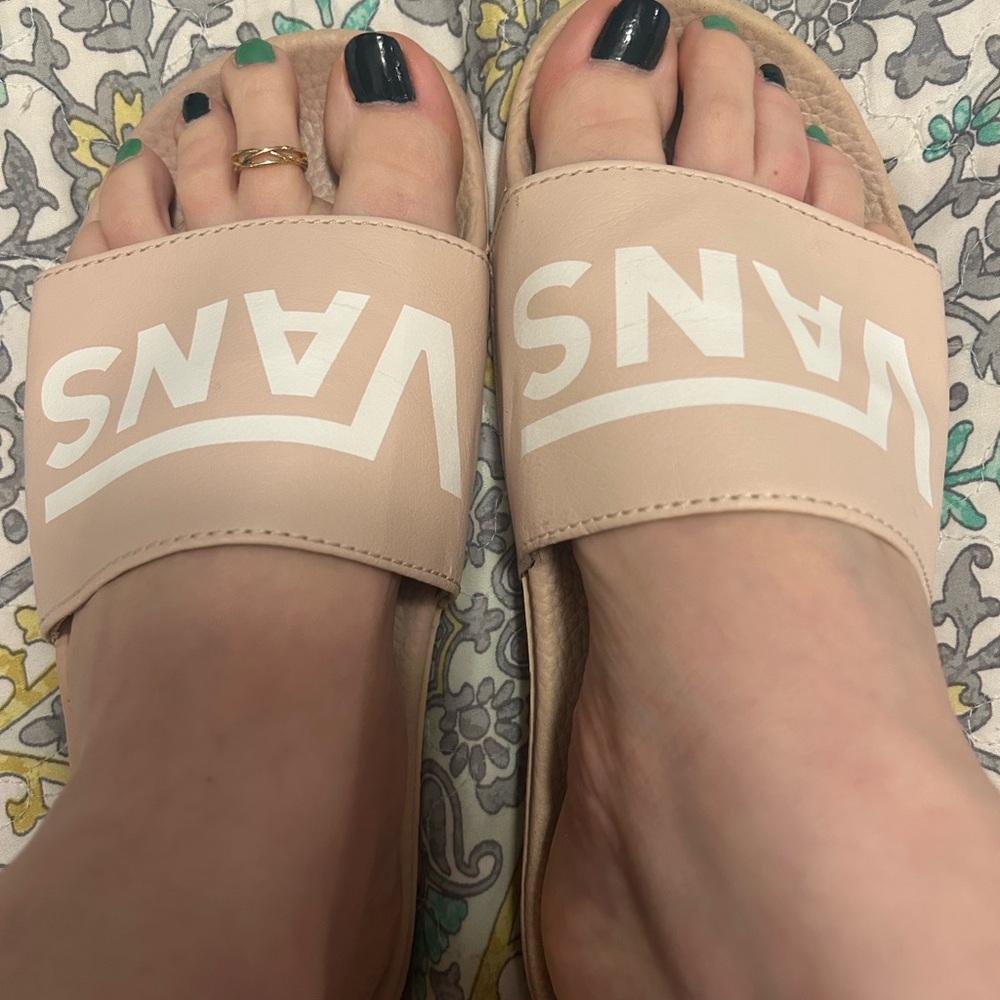 Vans Women's Pink Slide Sandals